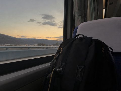萩城跡、指月山與日本海