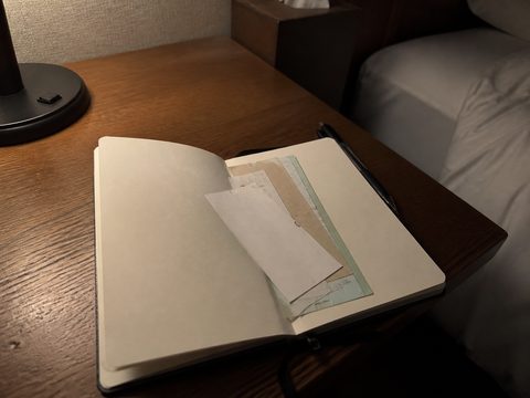 筆記本裡收好的票根