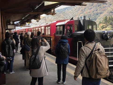 嵯峨野小火車月台
